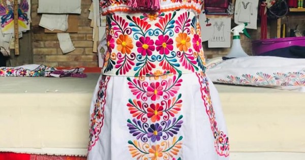 wholesale mexican embroidered dresses Black Mexican Long Embroidered Dress Hand Embroidered Day of the Dead 5 De Mayo Mexican Wedding