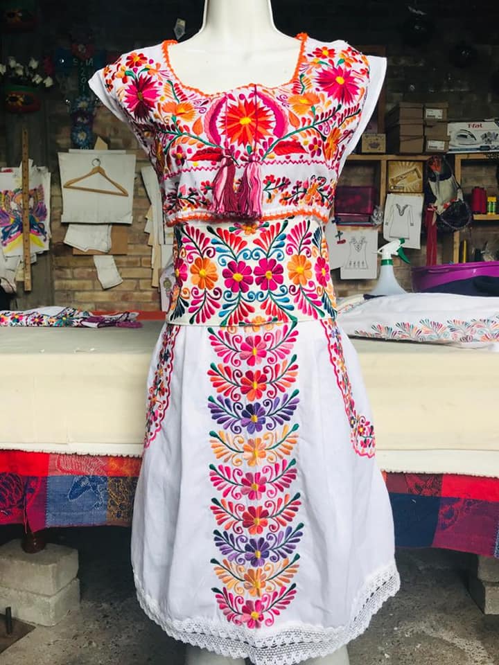 mexican fitted dresses