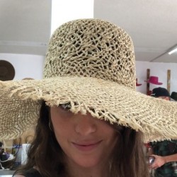 Straw summer beach hat