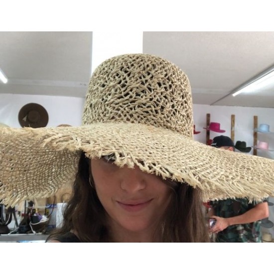 Straw summer beach hat