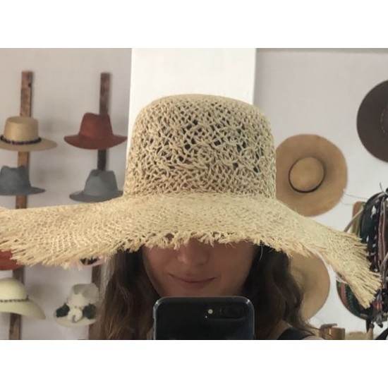 Straw summer beach hat