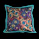 Cushion cover flowery light blue