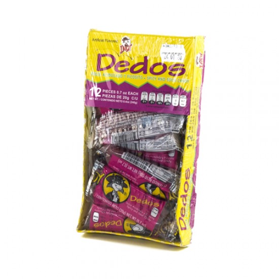 Dedos Spicy Candy box 48 bags 12 pieces each