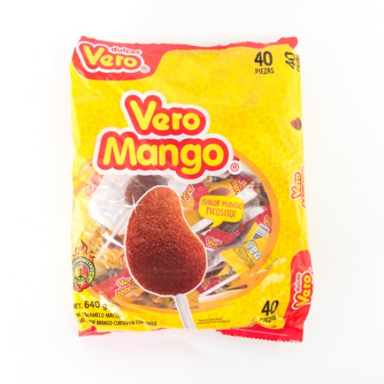 Spicy mango Lolypop  Vero box 24 bags 40 pieces each