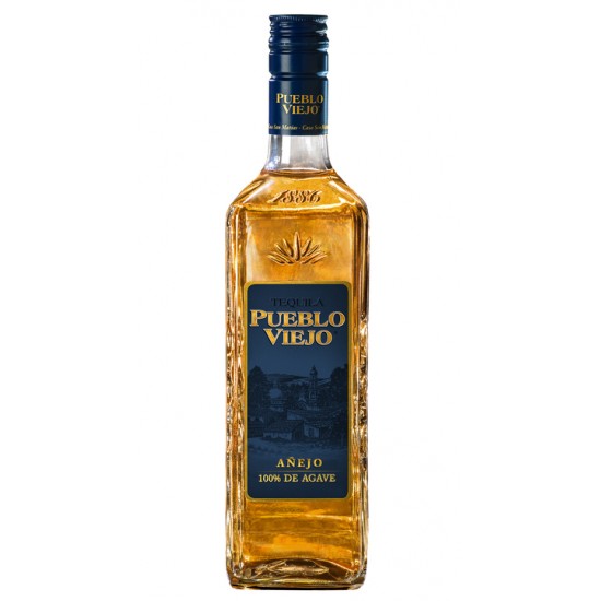 Tequila Pueblo Viejo Añejo box 12 bottles